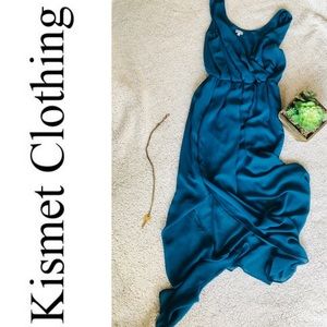 Kismet teal maxi dress, layered